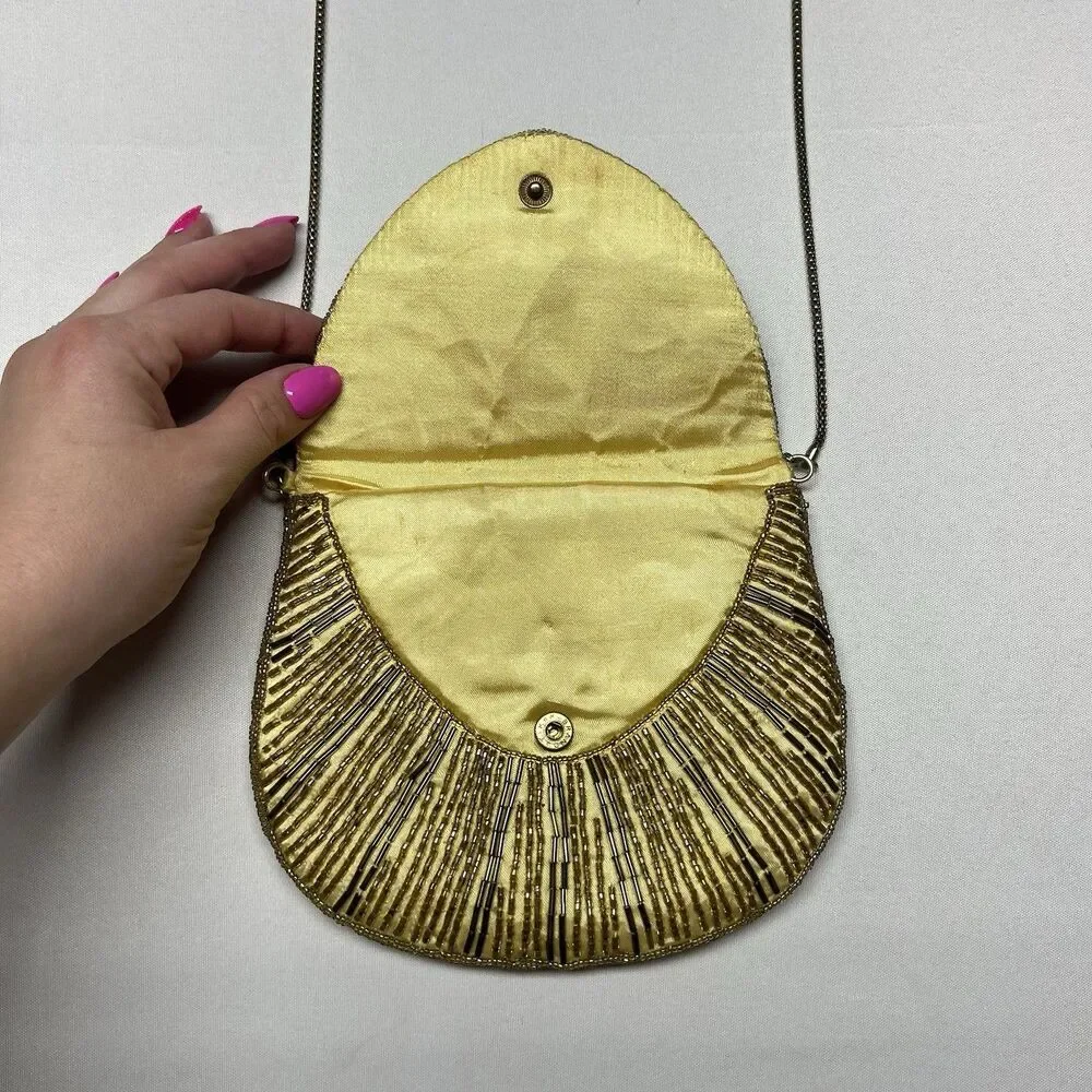 Vintage White Beaded Evening Clutch Purse Bundle